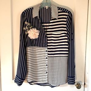 Express US size S mixed pattern button down shirt